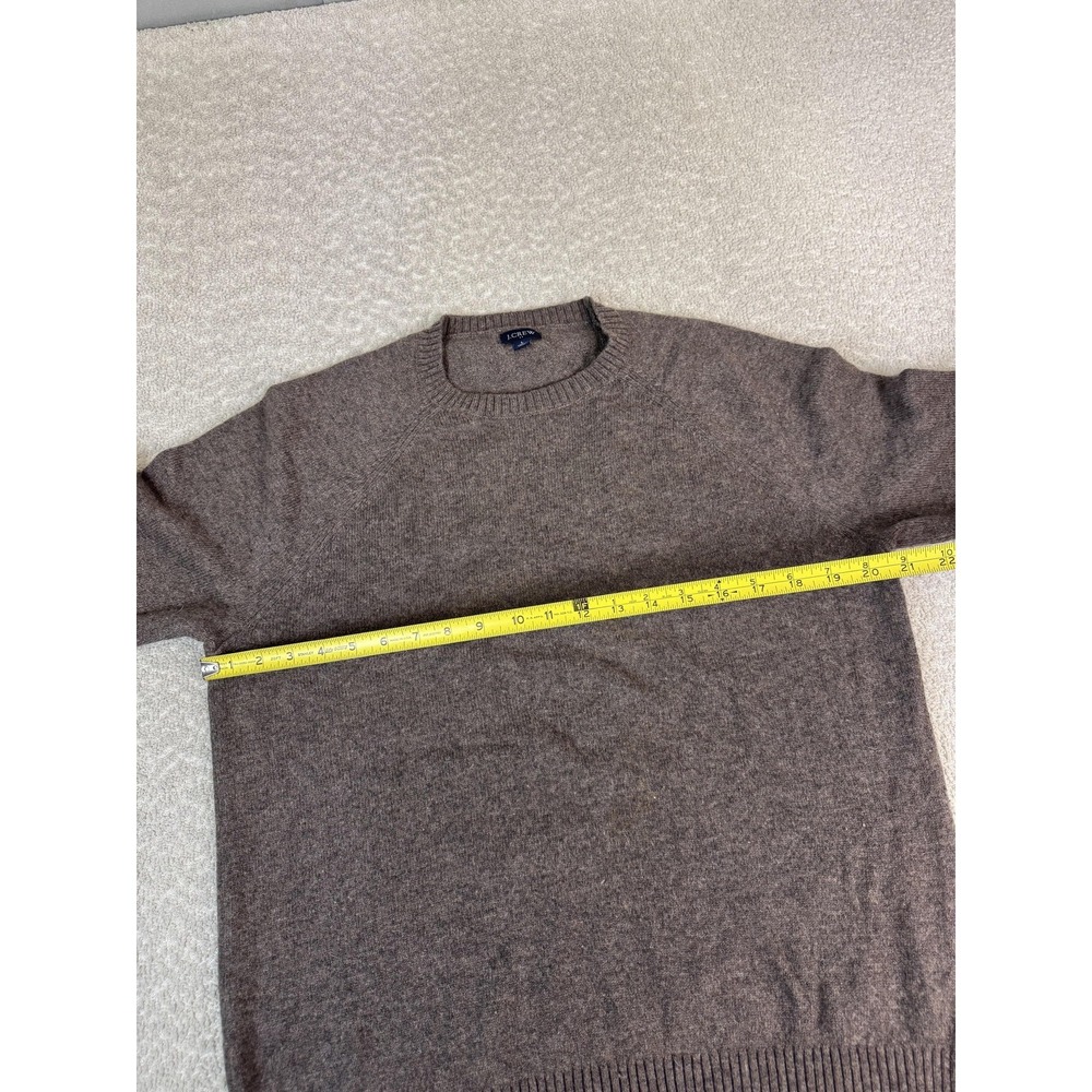 J.Crew Sweater‎ Mens Large Brown Polyamide Lambswool Crewneck Knit Pullover - Picture 4 of 7